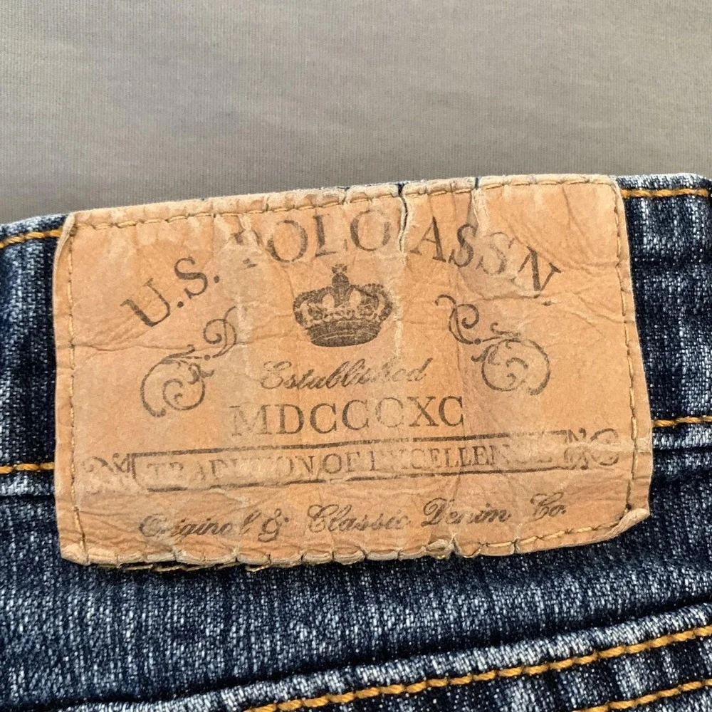 Riders By Lee U.S. Polo Assn‎ Shorts Womens 10 Blue Denim Cutoff Frayed Lot Of 2